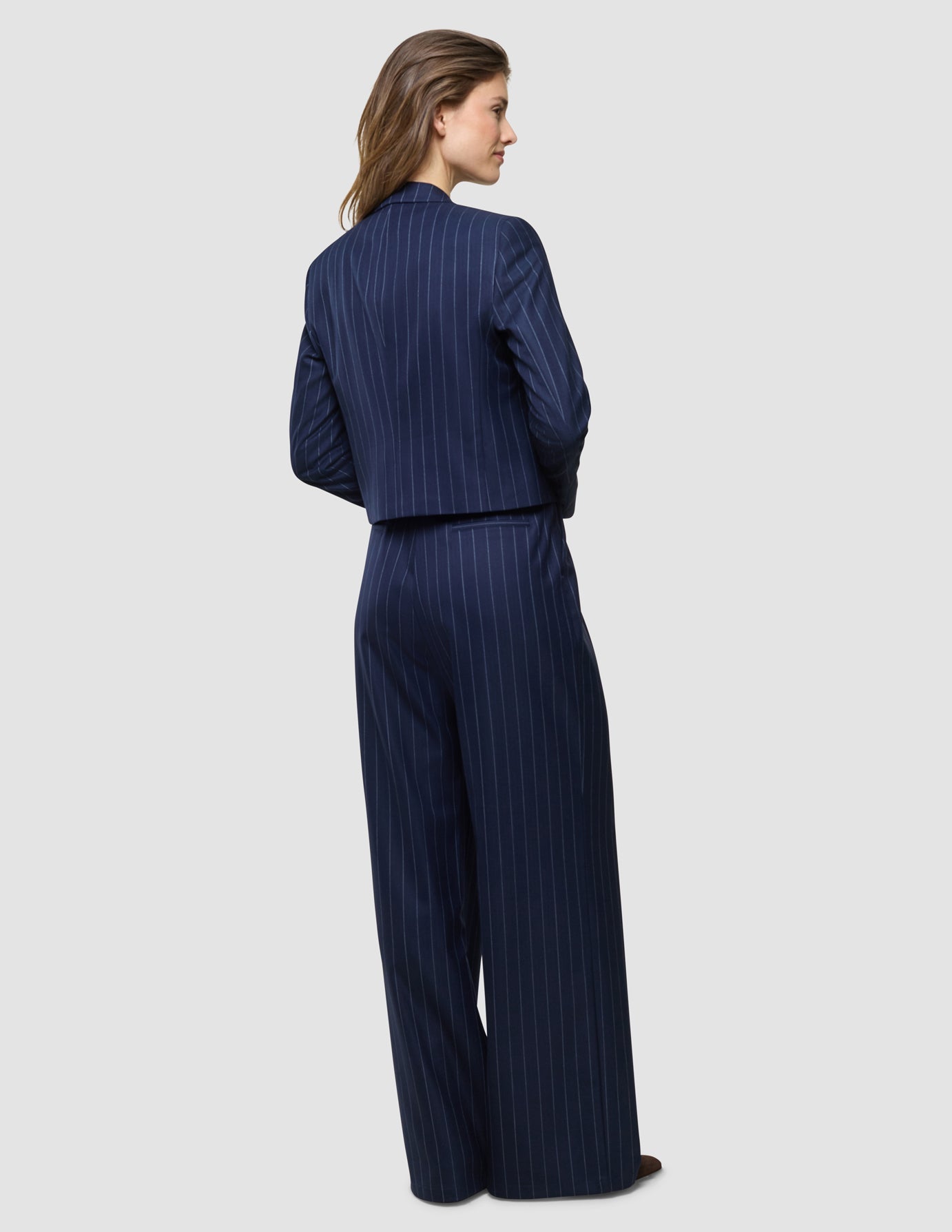 Women Raina Short Blazer Night Sky Pinstripe